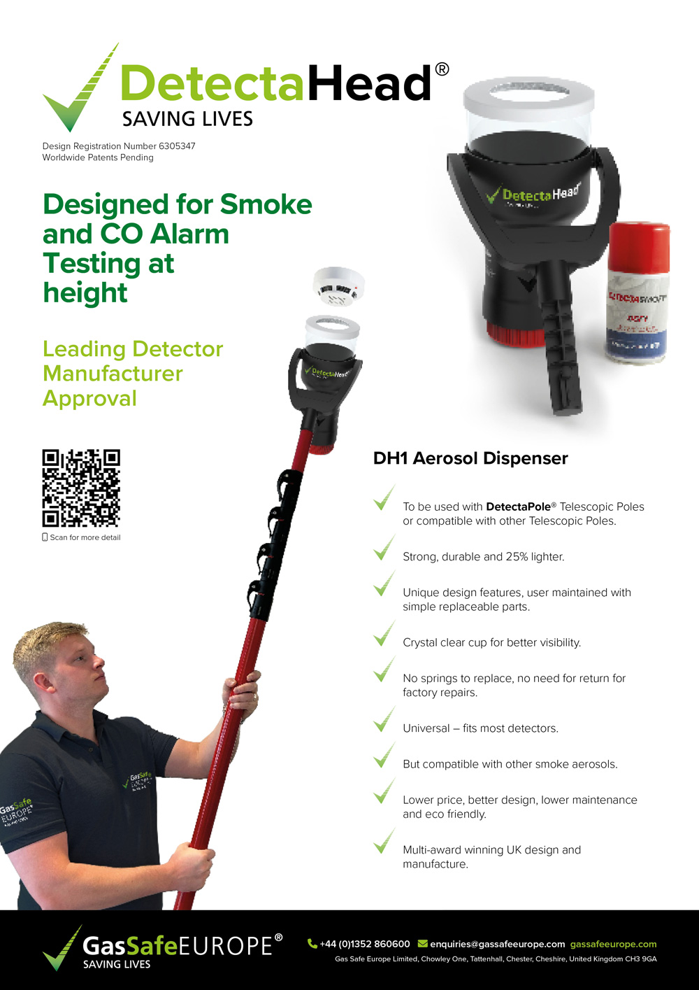 DetectaHead Aerosol Dispenser (DH1) Leaflet